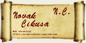 Novak Cikuša vizit kartica